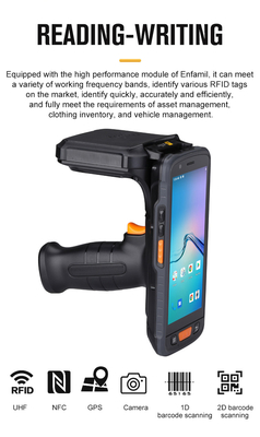 Wytrzymały PDA 5G RFID Reader UHF Scanner Terminal ręczny 5,5 cala Octa Core 9000mAh pdas do zarządzania magazynem
